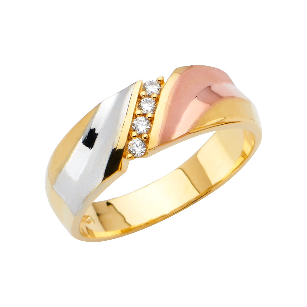 14K Yellow Gold CZ Trio Set - RG2615