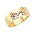 14K Yellow Gold CZ Trio Set - RG2621