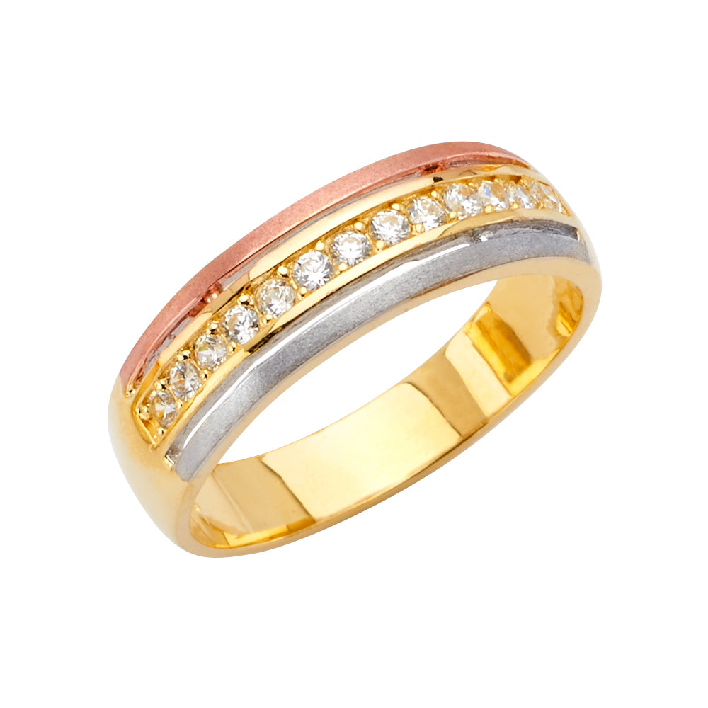 14K Yellow Gold CZ Trio Set - RG2624