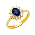14K Yellow Gold CZ Engagement Ring - RG2633