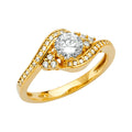 14K Yellow Gold Fancy CZ & Mother's Ring - RG2637