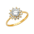 14K Yellow Gold Fancy CZ & Mother's Ring - RG2639
