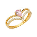 14K Yellow Gold Fancy CZ & Mother's Ring - RG2643