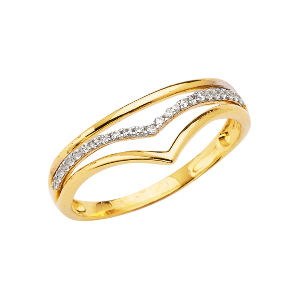 14K Yellow Gold Fancy CZ & Mother's Ring - RG2668