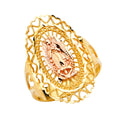 14K Yellow Gold Religious, 15 Años & Crown Ring - RG2692