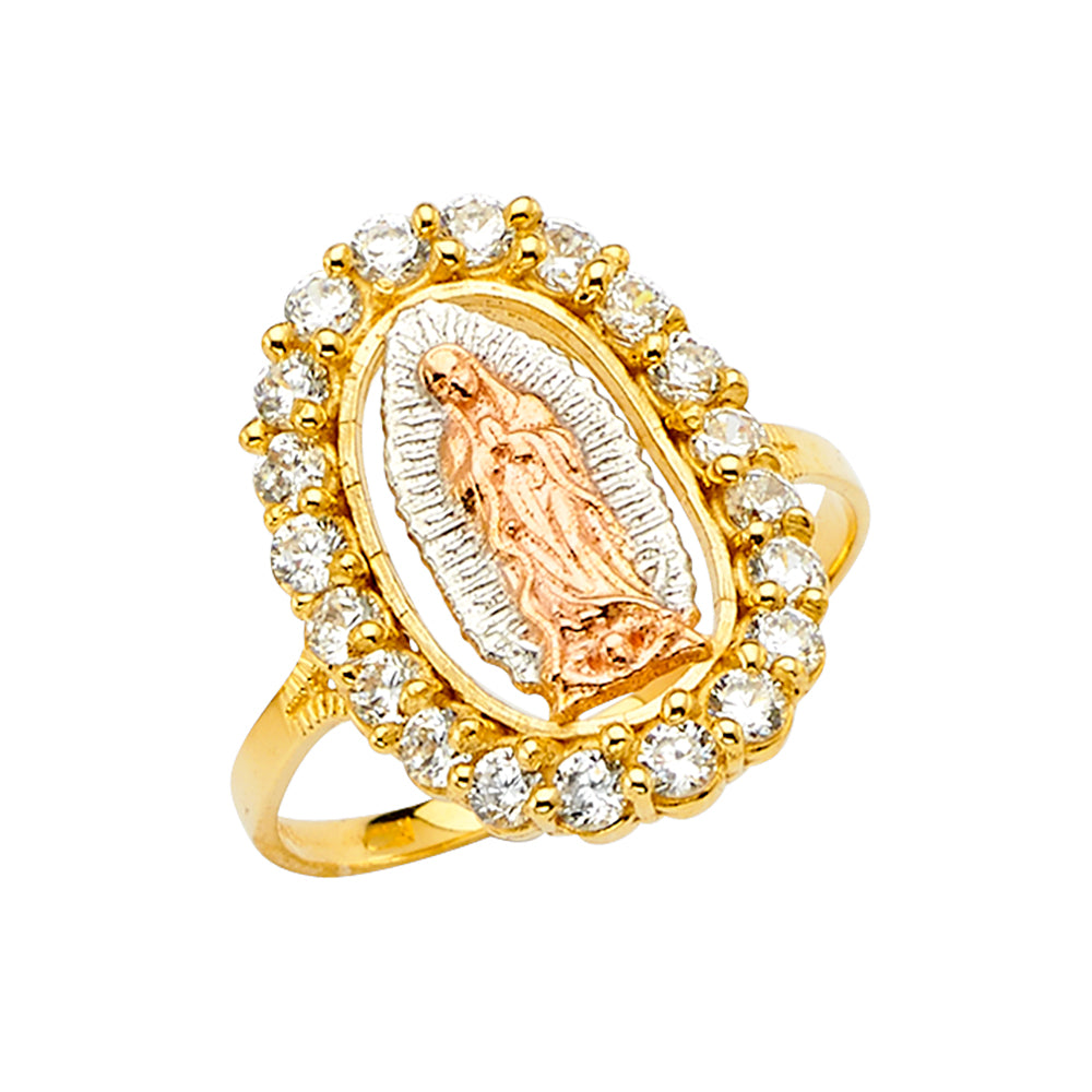 14K Yellow Gold Religious, 15 Años & Crown Ring - RG2699