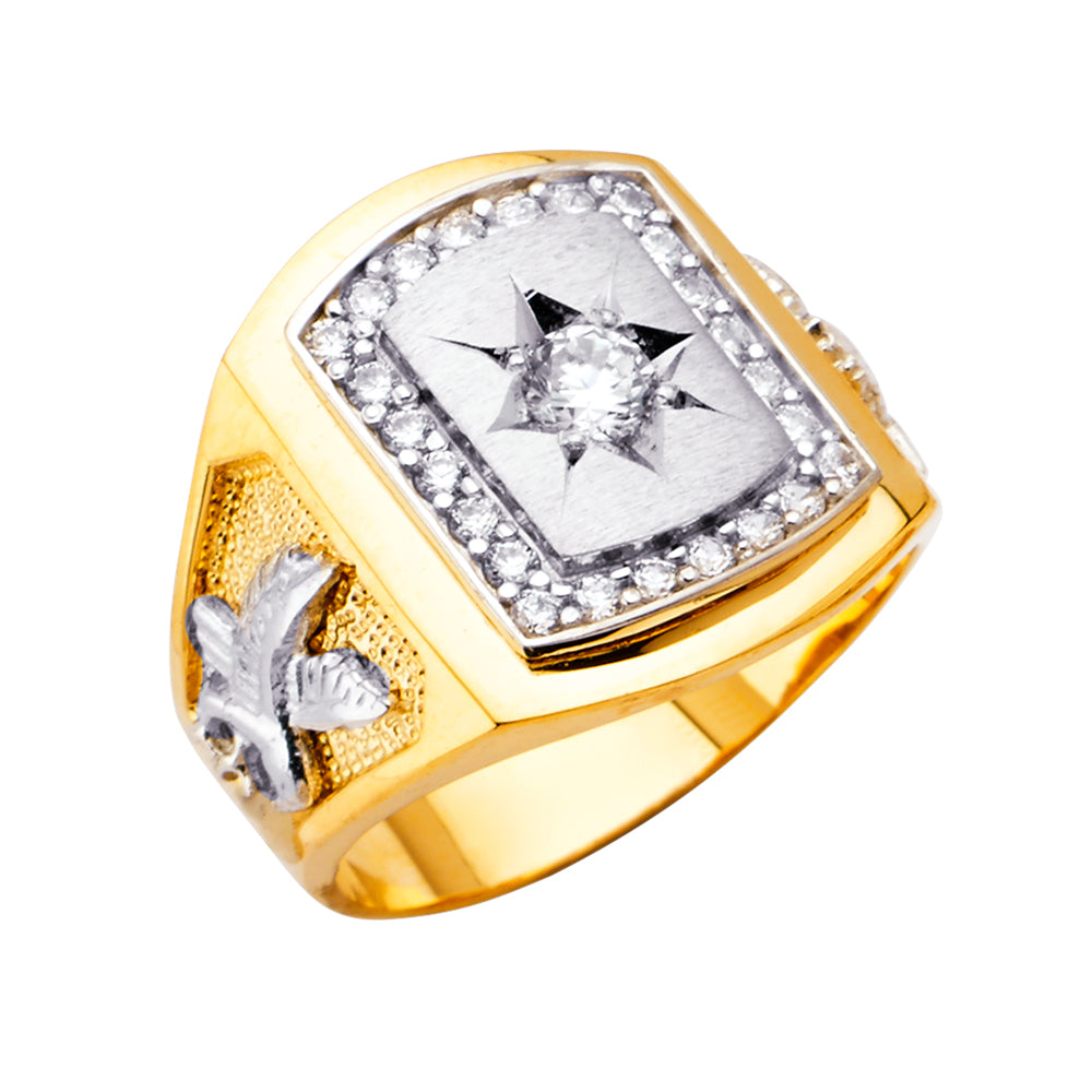 14K Yellow Gold Men's, Signet & Nugget Ring - RG2701