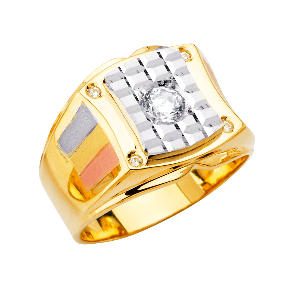 14K Yellow Gold Men's, Signet & Nugget Ring - RG2707