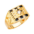 14K Yellow Gold Men's, Signet & Nugget Ring - RG2708