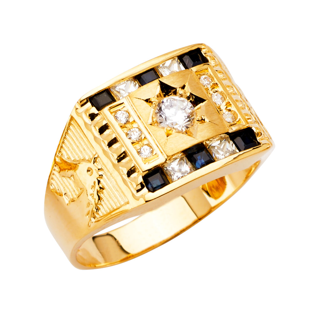 14K Yellow Gold Men's, Signet & Nugget Ring - RG2708