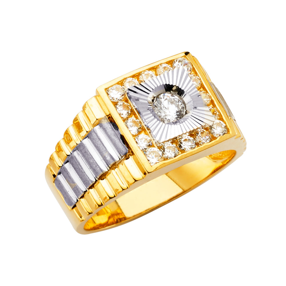 14K Yellow Gold Men's, Signet & Nugget Ring - RG2713