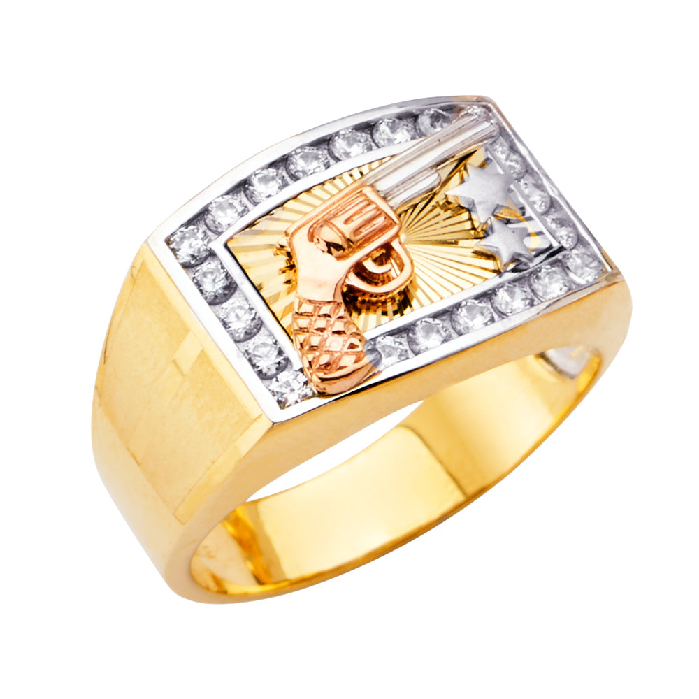 14K Yellow Gold Men's, Signet & Nugget Ring - RG2716