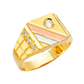 14K Yellow Gold Men's, Signet & Nugget Ring - RG2718