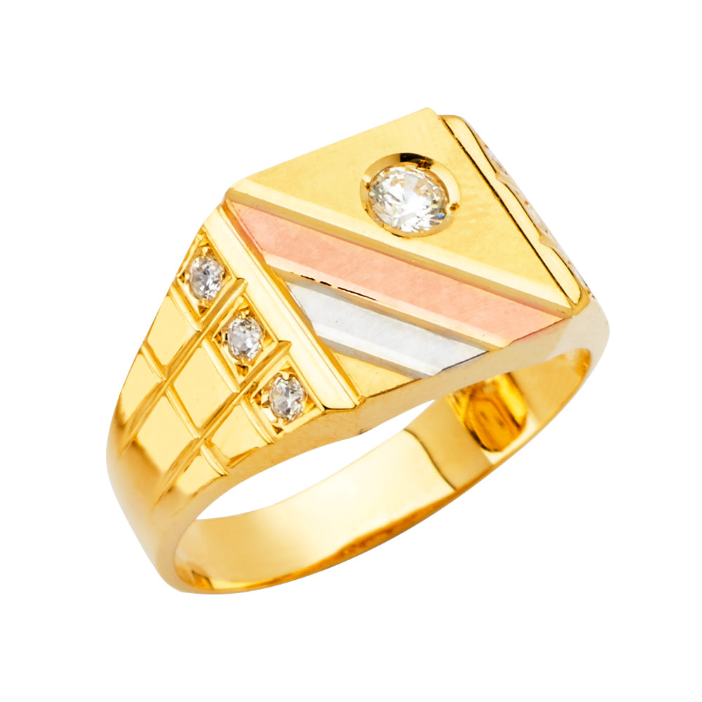 14K Yellow Gold Men's, Signet & Nugget Ring - RG2718