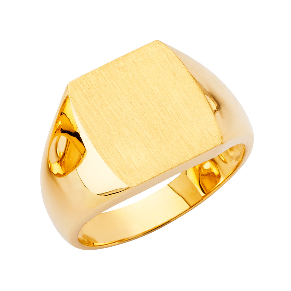 14K Yellow Gold Men's, Signet & Nugget Ring - RG2727