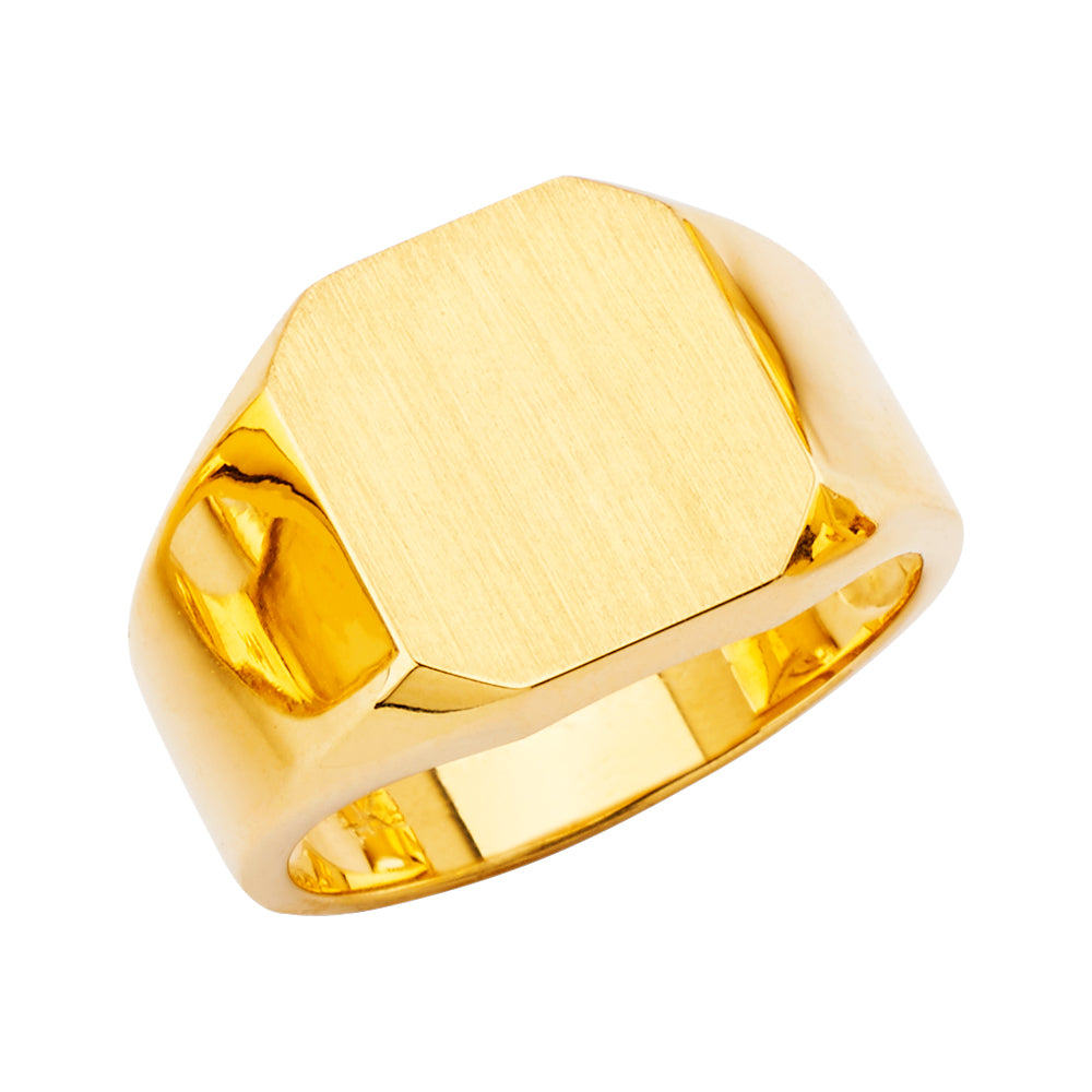 14K Yellow Gold Men's, Signet & Nugget Ring - RG2728