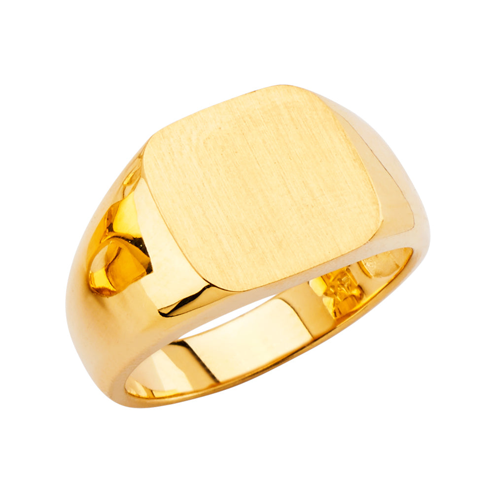 14K Yellow Gold Men's, Signet & Nugget Ring - RG2729
