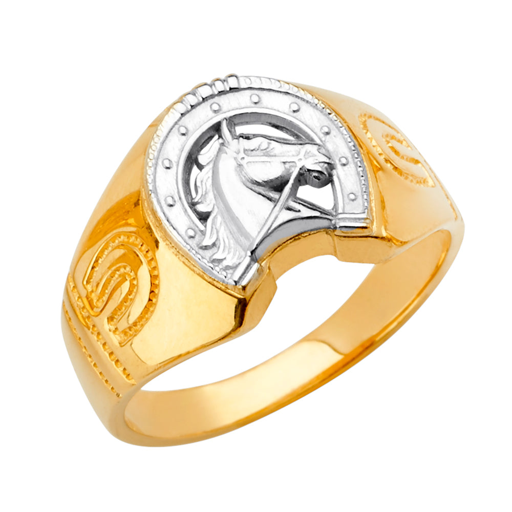 14K Yellow Gold Men's, Signet & Nugget Ring - RG2751