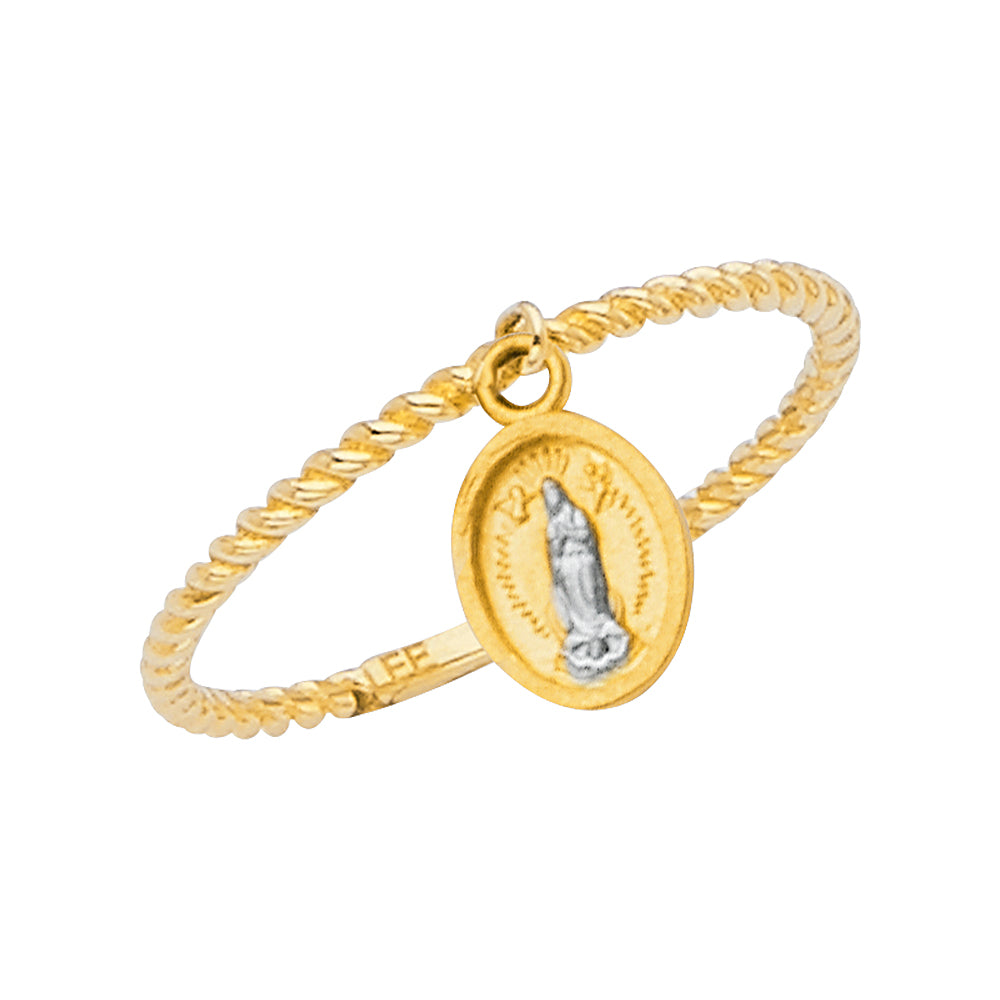 14K Yellow Gold Religious, 15 Años & Crown Ring - RG2767
