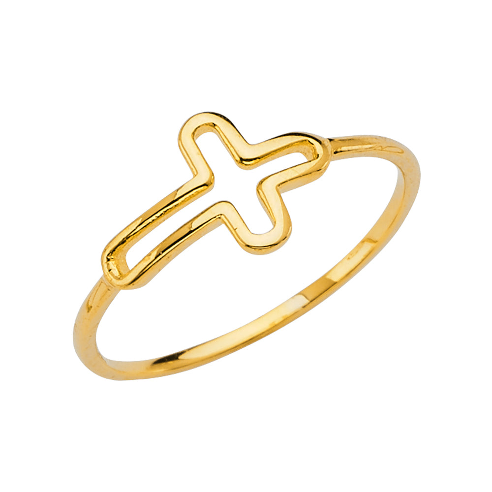 14K Yellow Gold Religious, 15 Años & Crown Ring - RG2768