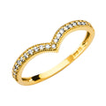 14K Yellow Gold Flower, Heart & Light Ring - RG2777