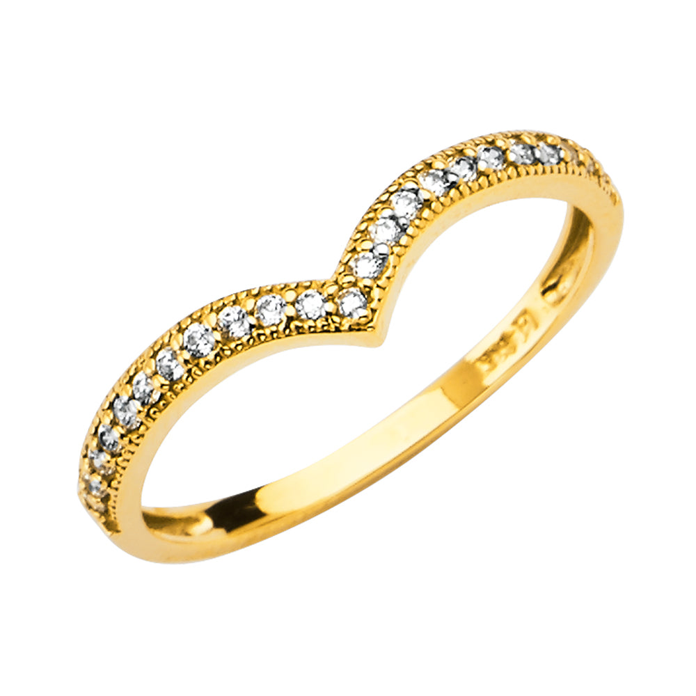 14K Yellow Gold Flower, Heart & Light Ring - RG2777