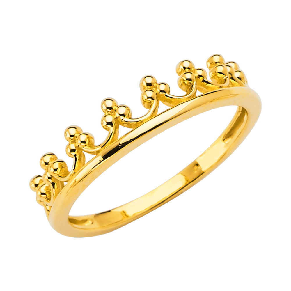 14K Yellow Gold Religious, 15 Años & Crown Ring - RG2780