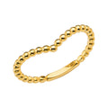 14K Yellow Gold Flower, Heart & Light Ring - RG2783