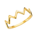 14K Yellow Gold Flower, Heart & Light Ring - RG2786