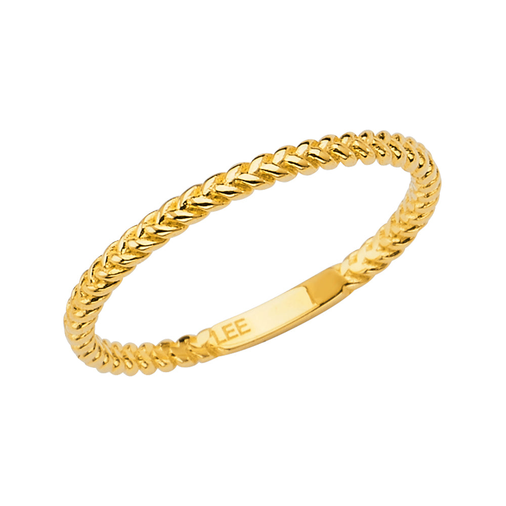 14K Yellow Gold CZ Wedding & Eternity Band - RG2789