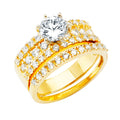 14K Yellow Gold CZ Engagement Ring - RG2823 - Image 2824