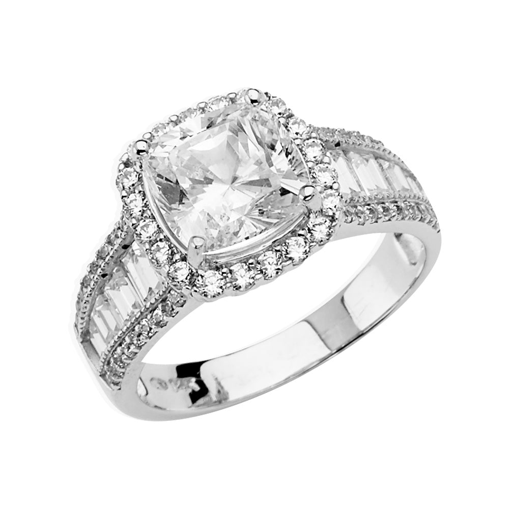 14K Yellow Gold CZ Engagement Ring - RG2844