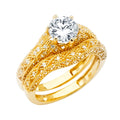 14K Yellow Gold CZ Engagement Ring - RG2869 - Image 2870