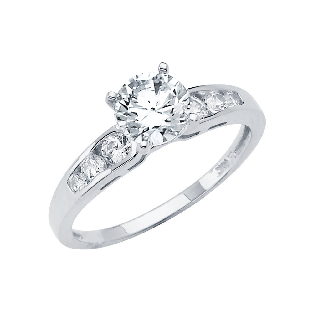 14K Yellow Gold CZ Engagement Ring - RG2887