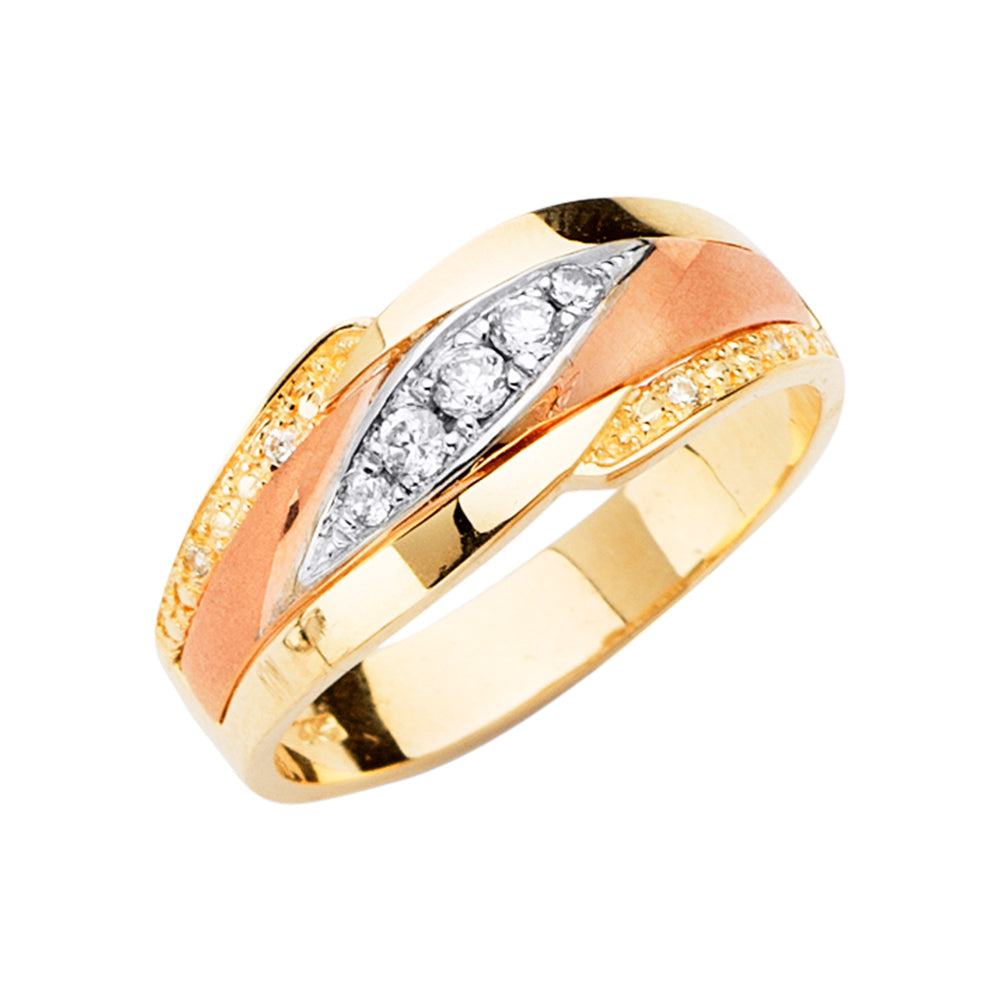 14K Yellow Gold CZ Trio Set - RG2889