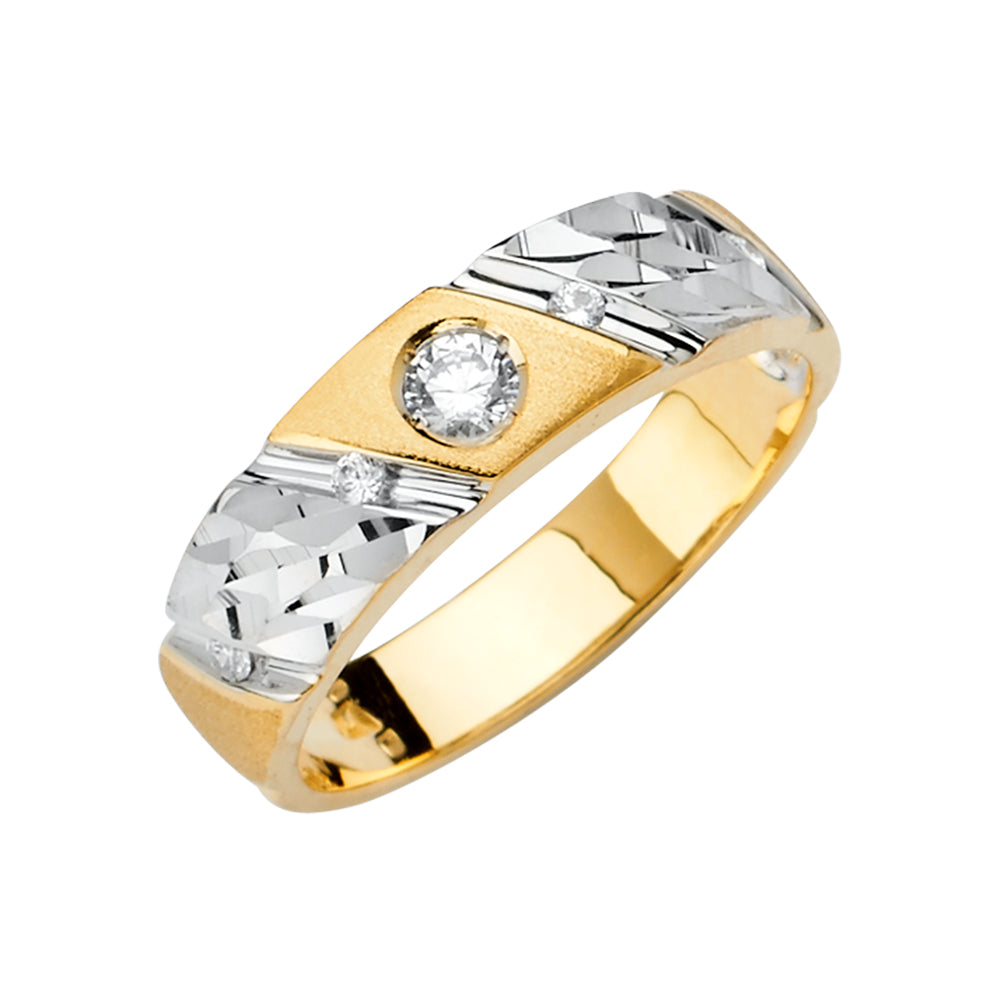 14K Yellow Gold CZ Trio Set - RG2895