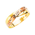 14K Yellow Gold CZ Trio Set - RG2904