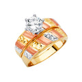 14K Yellow Gold CZ Trio Set - RG2932 - Image 2933