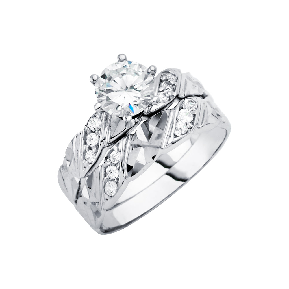 14K Yellow Gold CZ Trio Set - RG2950 - Image 2951