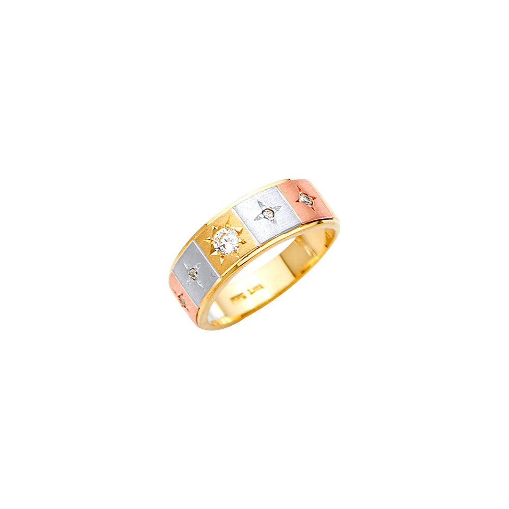 14K Yellow Gold CZ Trio Set - RG2958