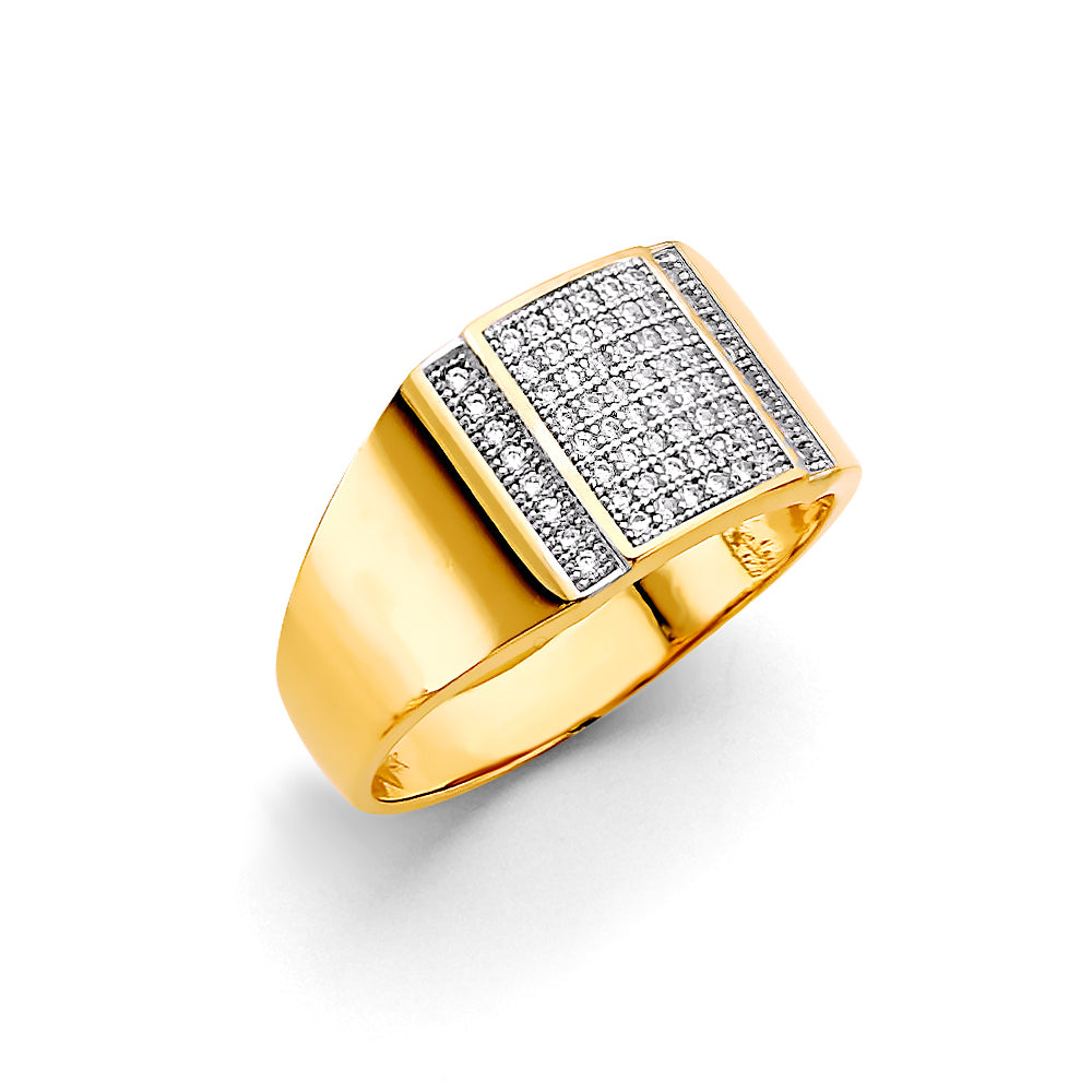 14K Yellow Gold Men's, Signet & Nugget Ring - RG2966
