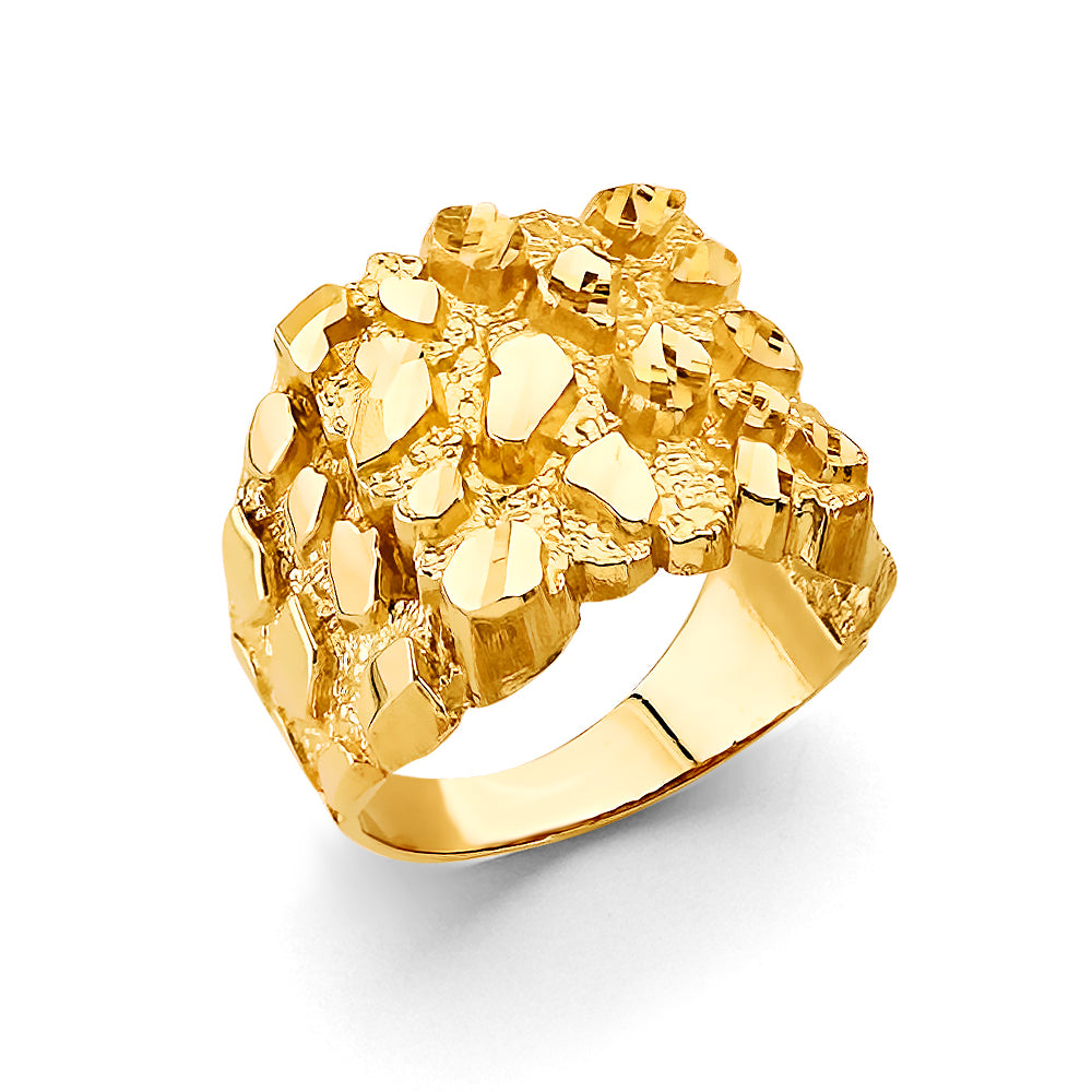 14K Yellow Gold Men's, Signet & Nugget Ring - RG2968