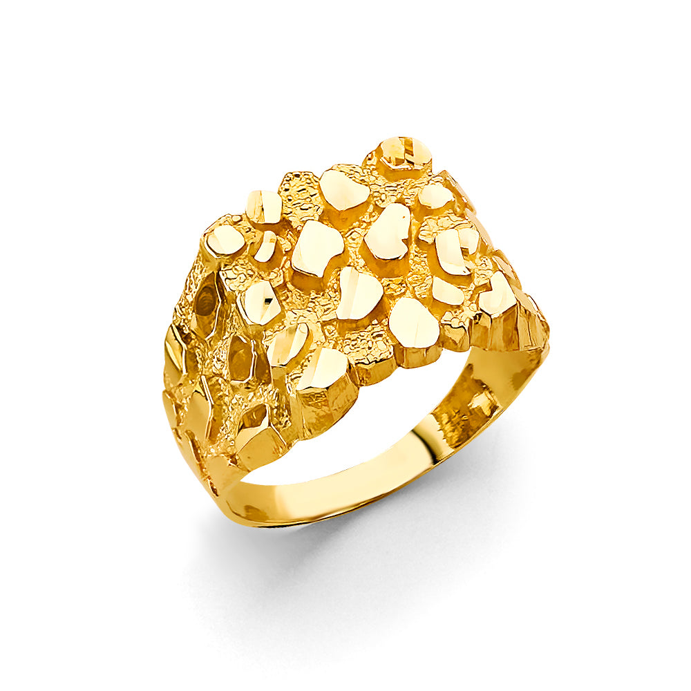14K Yellow Gold Men's, Signet & Nugget Ring - RG2969