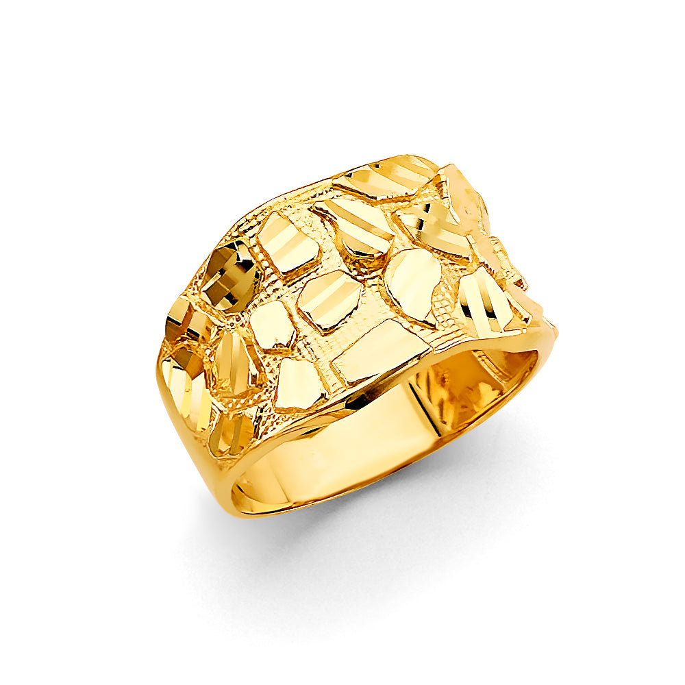 14K Yellow Gold Men's, Signet & Nugget Ring - RG2970