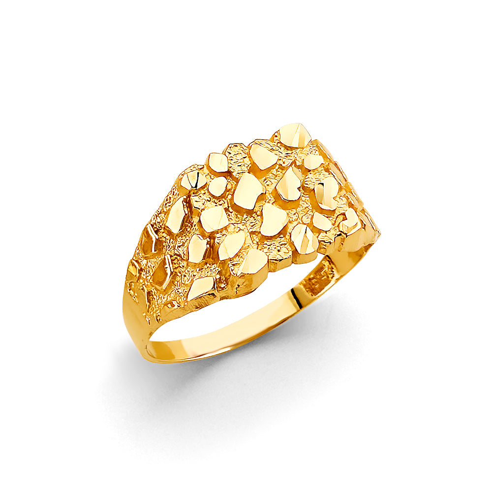 14K Yellow Gold Men's, Signet & Nugget Ring - RG2971