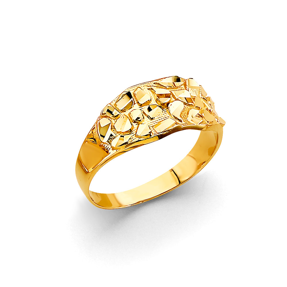 14K Yellow Gold Men's, Signet & Nugget Ring - RG2973