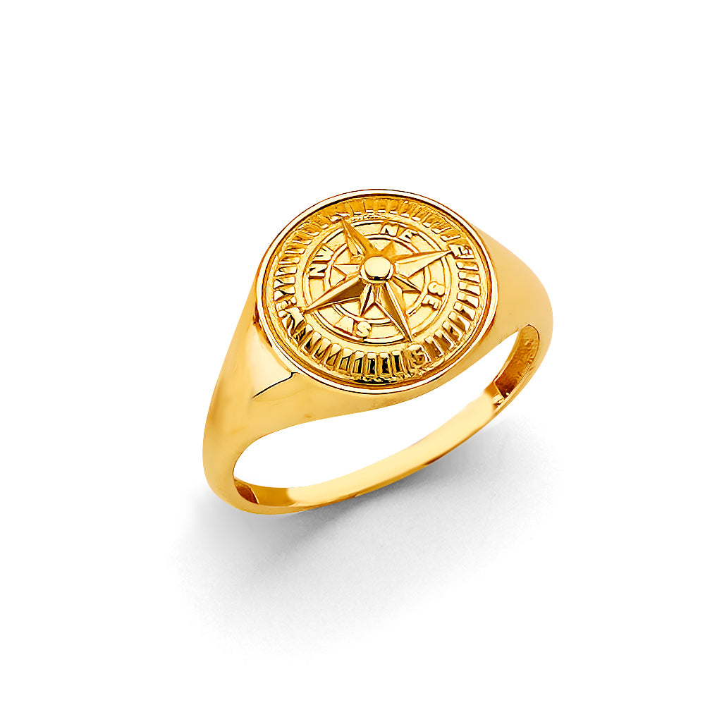 14K Yellow Gold Men's, Signet & Nugget Ring - RG2974