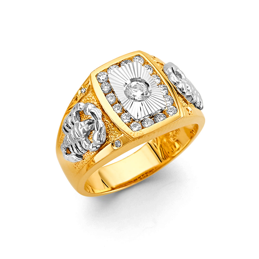 14K Yellow Gold Men's, Signet & Nugget Ring - RG2979