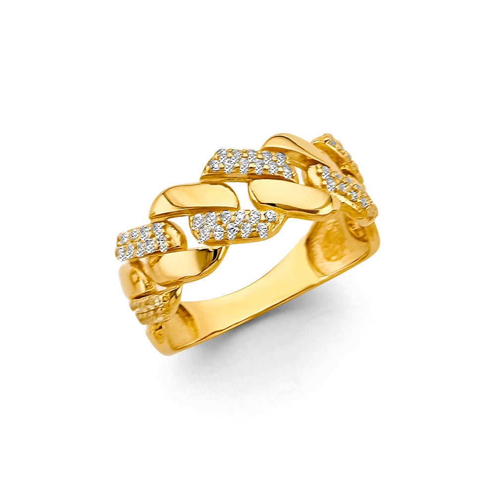 14K Yellow Gold Fancy CZ & Mother's Ring - RG2981