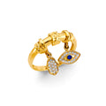 14K Yellow Gold Fancy CZ & Mother's Ring - RG2984